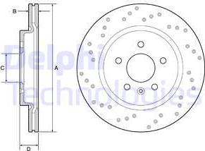 Delphi BG4923C - Bremžu diski www.autospares.lv