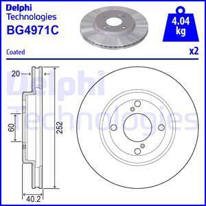 Delphi BG4971C - Bremžu diski www.autospares.lv