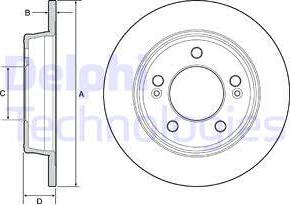 Delphi BG4559C-18B1 - Bremžu diski www.autospares.lv