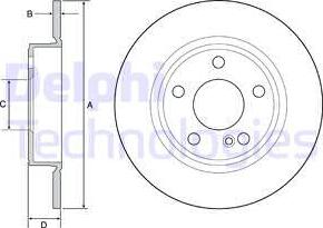 Delphi BG4555C - Bremžu diski www.autospares.lv