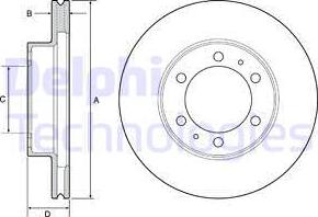 Delphi BG4557 - Bremžu diski www.autospares.lv