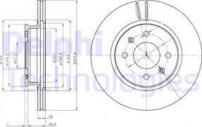 Delphi BG4535C - Bremžu diski www.autospares.lv