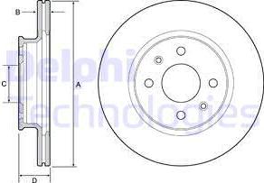 Delphi BG4535 - Bremžu diski www.autospares.lv