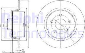 Delphi BG4533C-18B1 - Bremžu diski autospares.lv