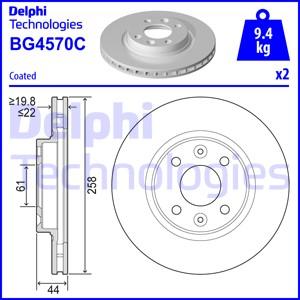 Delphi BG4570C-18B1 - Bremžu diski www.autospares.lv