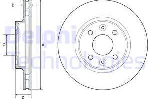 Delphi BG4570 - Bremžu diski www.autospares.lv