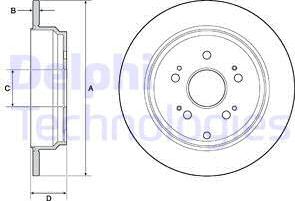 Delphi BG4694C - Bremžu diski www.autospares.lv