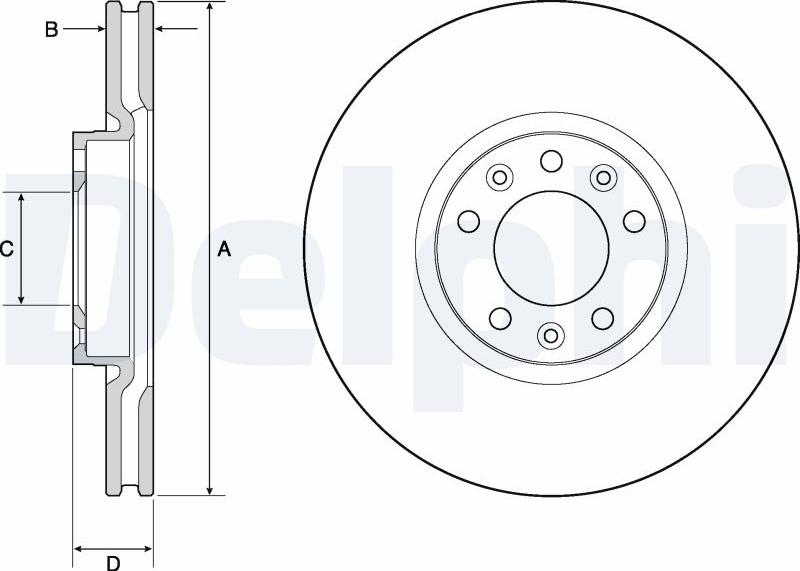 Delphi BG4696C18B1 - Bremžu diski www.autospares.lv