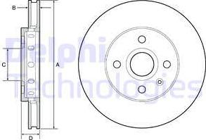 Delphi BG4647C - Brake Disc www.autospares.lv