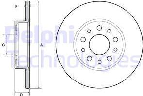 Delphi BG4655C - Bremžu diski www.autospares.lv