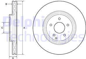 Delphi BG4660 - Bremžu diski www.autospares.lv