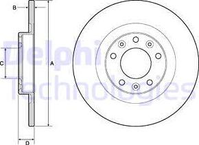 Delphi BG4662C-19B1 - Bremžu diski www.autospares.lv