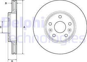 Delphi BG4667C - Bremžu diski www.autospares.lv