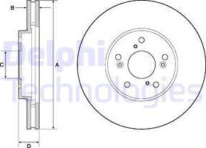 Delphi BG4687 - Bremžu diski www.autospares.lv