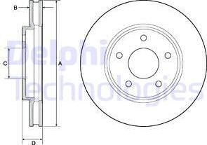 Delphi BG4678C - Bremžu diski www.autospares.lv