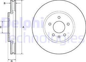 Delphi BG4672C - Bremžu diski www.autospares.lv