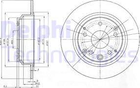 Delphi BG4095 - Bremžu diski www.autospares.lv