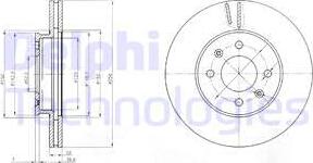 Delphi BG4096C-18B1 - Bremžu diski www.autospares.lv