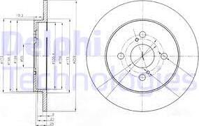 Delphi BG4055 - Bremžu diski www.autospares.lv