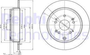 Delphi BG4064C-18B1 - Bremžu diski www.autospares.lv