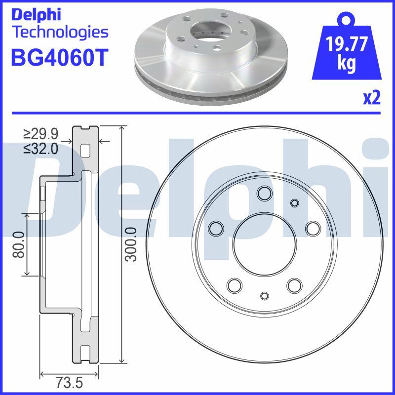 Delphi BG4060T - Bremžu diski www.autospares.lv