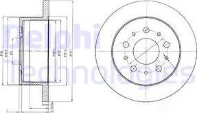 Delphi BG4061 - Bremžu diski www.autospares.lv