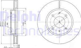 Delphi BG4068 - Bremžu diski www.autospares.lv