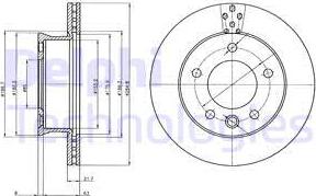 Delphi BG4067 - Bremžu diski www.autospares.lv