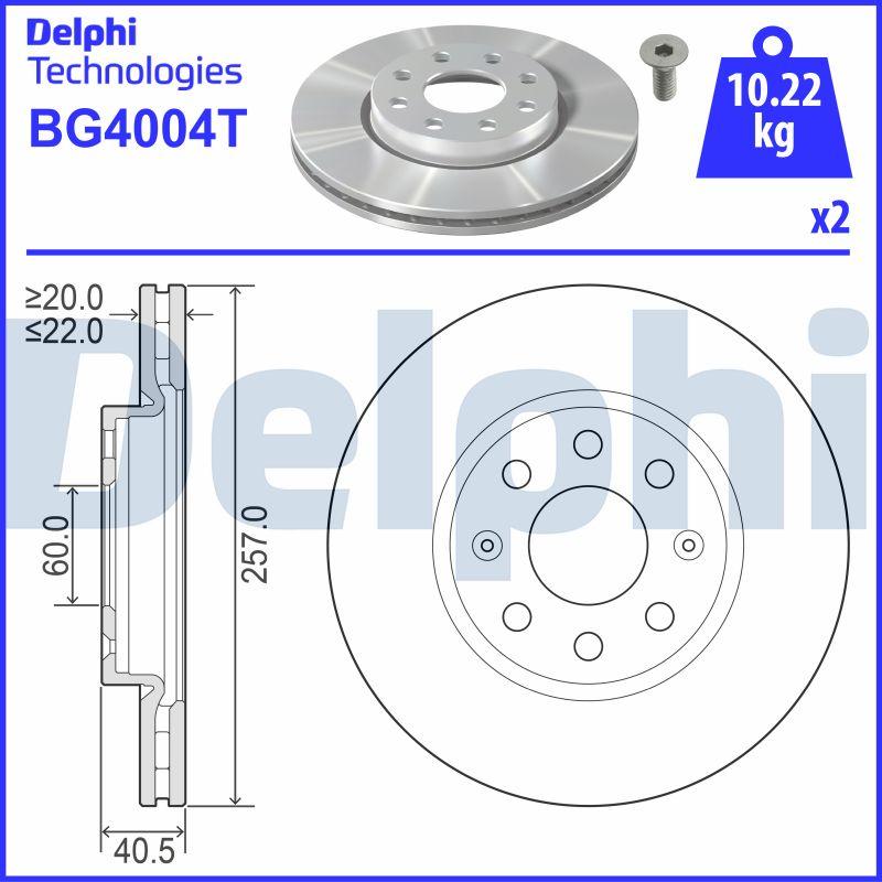 Delphi BG4004T - Тормозной диск www.autospares.lv