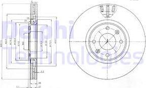 Delphi BG4002 - Тормозной диск www.autospares.lv