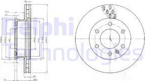 Delphi BG4032C-18B1 - Bremžu diski www.autospares.lv