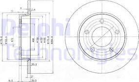 Delphi BG4025 - Brake Disc www.autospares.lv