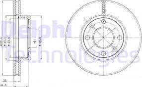 Delphi BG4195 - Bremžu diski www.autospares.lv