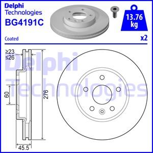 Delphi BG4191-C - Bremžu diski autospares.lv