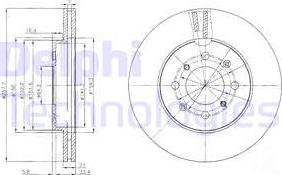 Delphi BG4148 - Bremžu diski www.autospares.lv