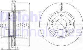 Delphi BG4147 - Bremžu diski www.autospares.lv