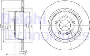 Delphi BG4153C-18B1 - Bremžu diski www.autospares.lv