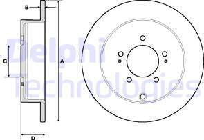 Delphi BG4161C-18B1 - Bremžu diski www.autospares.lv