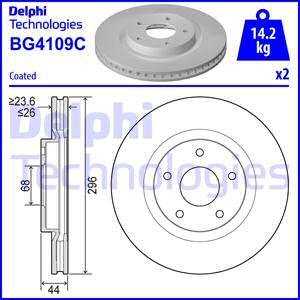 Delphi BG4109C-18B1 - Bremžu diski www.autospares.lv