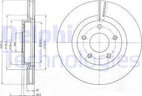 Delphi BG4109 - Bremžu diski www.autospares.lv