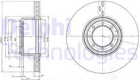 Delphi BG4102 - Bremžu diski www.autospares.lv