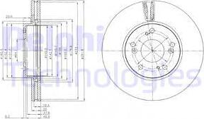 Delphi BG4119 - Bremžu diski www.autospares.lv