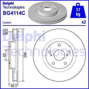 Delphi BG4114C-18B1 - Bremžu diski autospares.lv