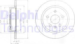 Delphi BG4188C-18B1 - Bremžu diski www.autospares.lv