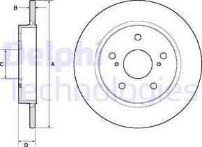 Delphi BG4183 - Bremžu diski www.autospares.lv