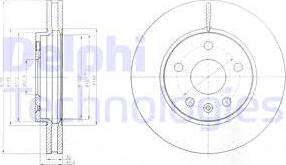 Delphi BG4187-C - Bremžu diski autospares.lv