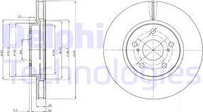 Delphi BG4139C-18B1 - Тормозной диск www.autospares.lv