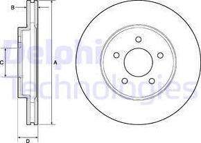 Delphi BG4120 - Bremžu diski www.autospares.lv