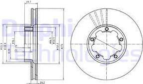 Delphi BG4173 - Bremžu diski www.autospares.lv