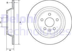 Delphi BG4804C - Bremžu diski autospares.lv